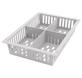 Open sides and open base Medstor tray